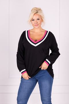 Picture of CURVY GIRL V NECK STRETCH TOP